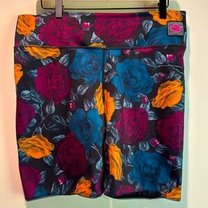 XL Nike Floral Dri-Fit Compression 7-inch Shorts – Vibrant Multicolor Design